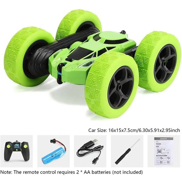 Samochodzik RC 2,4 Ghz Stunt Car 360° Dwustronny Przewrotka SamochóD Na Pilota DriftująCy SamochóD Stuntowy Pojazd Terenowy Zabawka Prezent Dla ChłOpcóW Dziewczynek żółTy-image