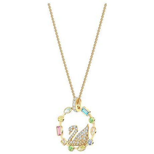 Swarovski TęCzowy ŁAbęDź Naszyjnik Damski ZłOty 5549050 Box (Random Color)-image