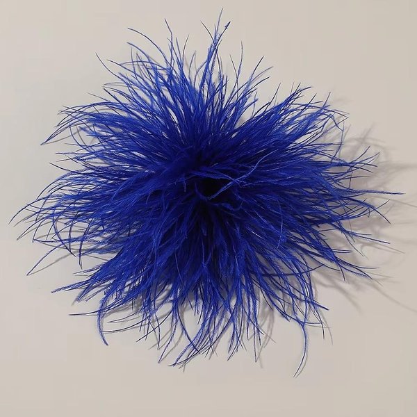 Broches De Plumas Grandes De 8-10 Cm DiseñO Exagerado Accesorios De Broche De Plumas Accesorios Para El Cabello Royal Blue Blue-image