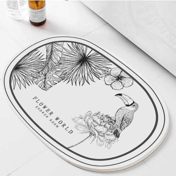 Luksusowy Styl Imitacja Kaszmiru Dywan Wodoodporny Odporny Na Plamy AntypośLizgowy ŁAzienka Toaleta WejśCie Sypialnia Dywanik Homedecor 50X80CM (1.6X2.6FT-image