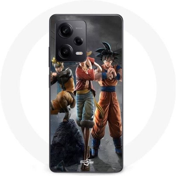 Coque - Maniacase - Xiaomi Redmi Note 12 Pro 5G - Anime Manga - Souple - Noir Negro-image