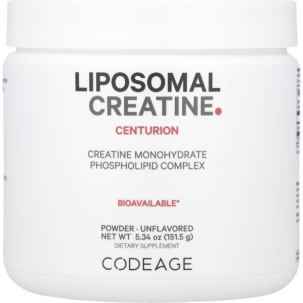 Codeage, Liposomalny, Monohydrat Kreatyny W Proszku, Bez Smaku, 5 000 Mg, 151 G (151.5 G)-image