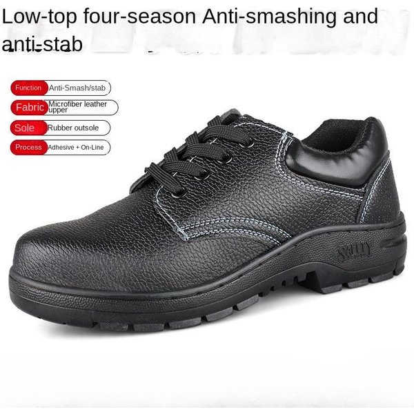 Zapatos De Seguridad Laboral Para Hombre Antiaplastastamiento, AntipenetracióN, Acero De Tira De Trabajo Seguro, Puntera Protectora, Zapatos Ligeros 45-image