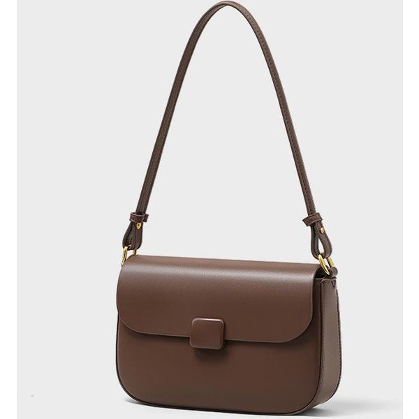 Bolso De Mujer De Un Solo Hombro De Cuero Bolso De Mujer Bajo El Brazo Moda Textura De Alta Calidad Nicho Cruzado Bolso Tofu Gray-image