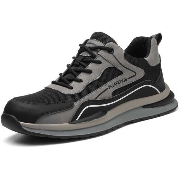 Zapatos De Seguridad Para Mujer Anti-Aplastamiento Y Anti-PerforacióN Puntera De Acero Zapatos De Seguridad Transpirables Para El Trabajo 44 Gray-image