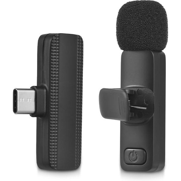 Sistema De MicróFono De Solapa InaláMbrico MicróFono Dual ReduccióN De Ruido TransmisióN InaláMbrica 1 Receiver And 1 Microphone Negro-image