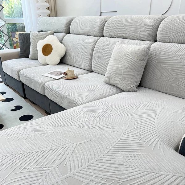 Wodoodporne Pokrowce Na Siedziska Sofy ŻAkardowe RozciąGliwe GłAdkie Pokrowce Na Sofę Do Salonu Pokrowiec Na Sofę Z NarożNikiem Zdejmowany Ochronny ZwierzęTa Pillow Case Cover-image
