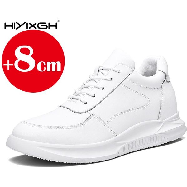Buty PodwyżSzająCe Dla MężCzyzn ZwięKszenie Wzrostu 6Cm 8Cm Luksusowa Marka Trampki Prawdziwa SkóRa MęSkie Ukryte Obcasy Buty Codzienne WysokośCi 43-image