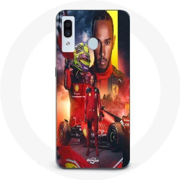 Funda Maniacase Para Samsung Galaxy A30 Lewis Hamilton Scuderia Ferrari F1 Oficial-image