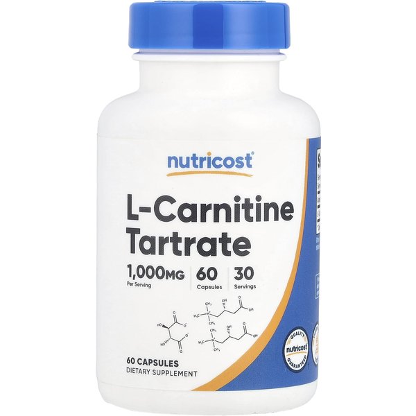 Nutricost, Winian L-Karnityny, 1000 Mg, 60 KapsułEk (500 Mg Na KapsułKę)-image