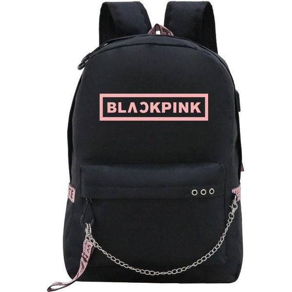 Mochila Del Grupo Femenino Blackpink Escuela Secundaria Secundaria Estudiantes Femeninas Casual Gran Capacidad Bolso Escolar No Specification-image