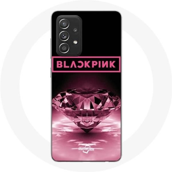 Funda - Maniacase - Samsung Galaxy A52S 5G - Negra - Flexible - DiseñO Logo Blackpink Kpop Rosa Negro-image