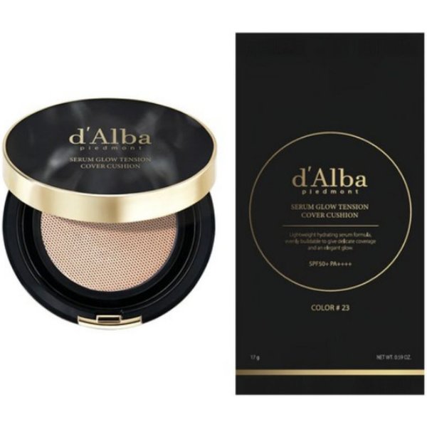d'Alba Serum Glow Tension Cover Cushion SPF50+ Pa++++ 17G + WkłAd 17G Zestaw – RozśWietlająCy PodkłAd Cushion Z DłUgotrwałYm Kryciem No. 23 1Pcs-image