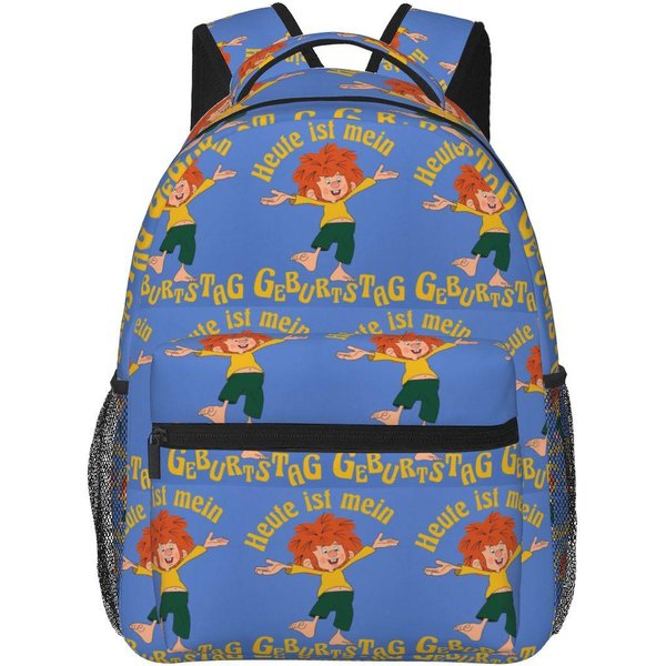 Pumuckl Z Natury ZrzęDliwy Plecaki ChłOpcy Dziewczynki Tornister Dzieci Plecaki Szkolne KreskóWka Plecak Na Laptopa Torba Na Ramię DużA Pojemność One Size Black-image