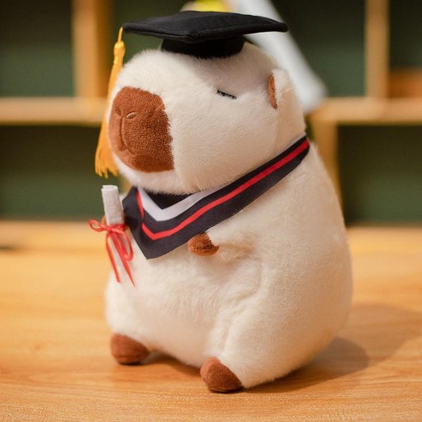 Absolwent Doktor Kapibara Pluszowe Zabawki Urocze ZwierzęTa Kapibara Pluszowe Lalki Gratulacje Sezon Absolutorium Prezenty 23Cm-image