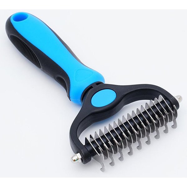Cepillo Profesional Para Quitar El Pelo De Mascotas, Peine Para Perros Y Gatos, Rastrillo, Herramientas De Aseo Para Cachorros, Capa Inferior, Pelo Volador, 2 Lados L-image