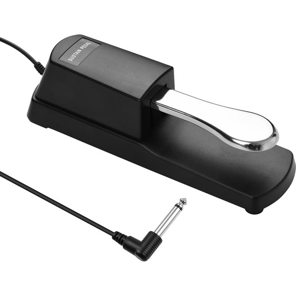Pedal De Sostenido Para Piano, Pedal Amortiguador De Teclado, Enchufe De 6,35 Mm, Compatible Con Casio Yamaha Roland Negro-image