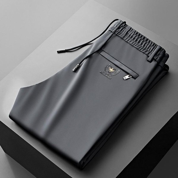 Pantalones Frescos De Seda De Hielo Para Hombre Verano Delgados Casuales Para Exterior De Secado RáPido Pantalones De CháNdal Masculinos Rectos Holgados Casuales Pantalones De Hombre XL-image
