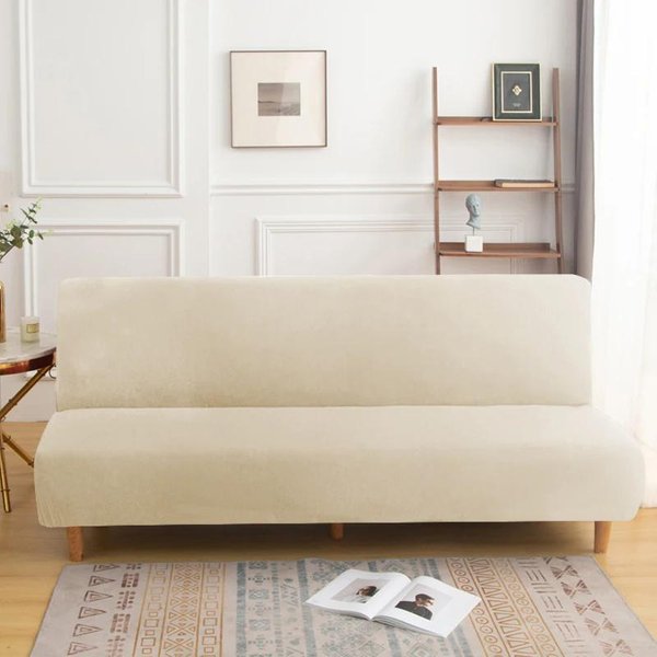 Funda EláStica Para FutóN Funda Para Sofá Sin Brazos Fundas Para Sofá Cama Plegable Con Banda EláStica, Lavable A MáQuina M 155-185CM-image