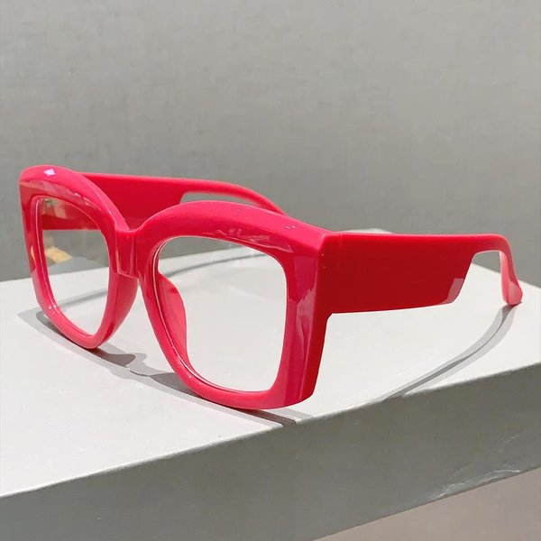 Monturas De Gafas Cuadradas Extragrandes Kammpt, Estilo Vintage, Sin GraduacióN, Para Mujer, Gafas De DiseñO A La Moda.-image