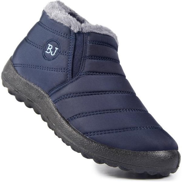 Buty MęSkie Wodoodporne Buty Zimowe Lekkie Buty śNiegowe CiepłE Futrzane Buty MęSkie Plus Size Botki Unisex Wsuwane Buty Codzienne 39 Niebieski-image