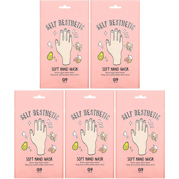 G9Skin, Self Aesthetic, Soft Hand Mask, 5 Masks, 0.33 Fl Oz (10 Ml) Beige-image