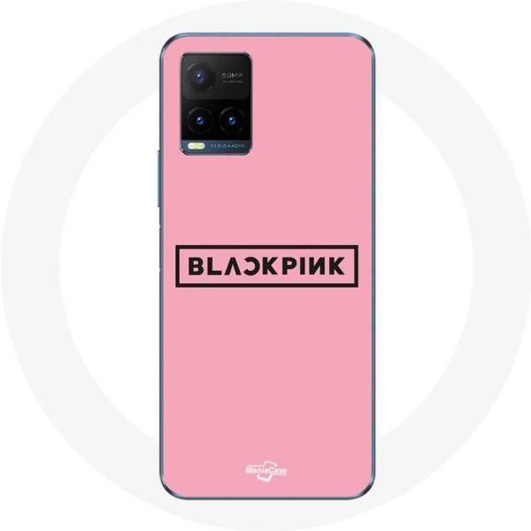 Funda Para Vivo Y21S 2021 / Y21 2021 Blackpink Grupo De K-Pop Logo Fondo Rosa-image