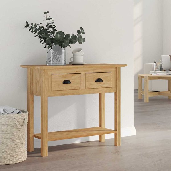 Mesa Consola Bodo MarróN Miel 91 X 34,7 X 74 Cm Madera De IngenieríA-image