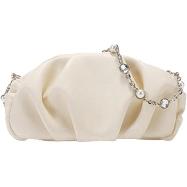 Bolso De Hombro Plegado De DiseñO De Nicho Para Mujer, Bolso Cruzado De Cuero De Nube De Verano White-image