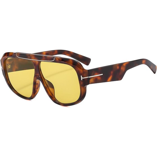 Nuevas Gafas De Sol De Montura Grande Estilo Vintage, Gafas De Sol De Piloto Extragrandes Para Mujer Y Hombre, Gafas De DiseñAdor De Lujo, Gafas De Sol Estilo Punk Para Conducir, ProteccióN UV400. Yellow-image