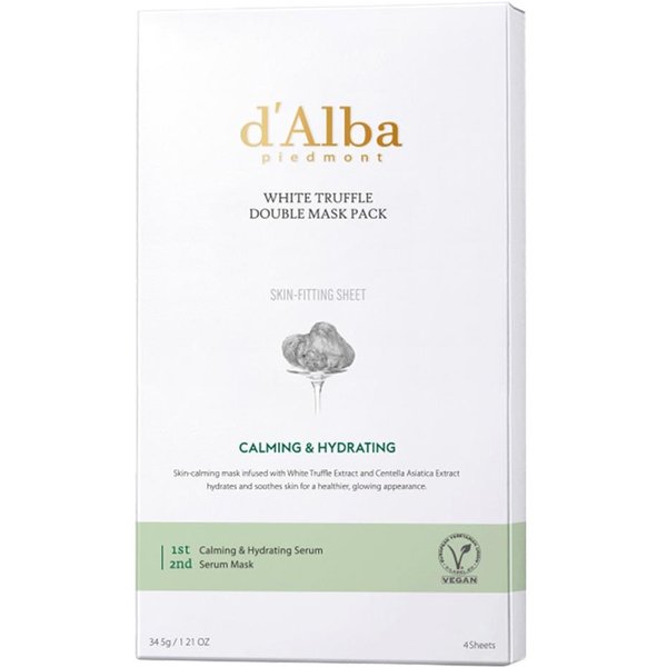 d'Alba Mascarilla Doble De Trufa Blanca Hidratante Nutritiva 4 LáMinas Mascarilla Facial Cuidado Facial-image