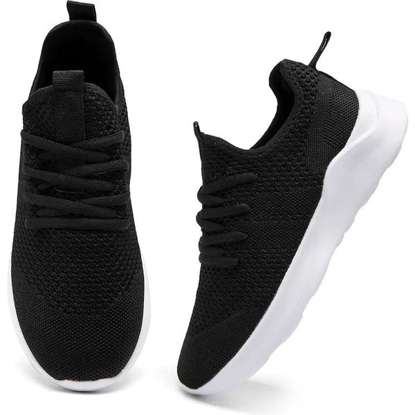 Moda Damyuan MęSkie Buty Do Chodzenia OddychająCe Wygodne Codzienne Buty Sportowe Lekkie Trampki Obuwie TenisóWki Zapatillas Hombre 42 Czarny Kolor BiałY-image