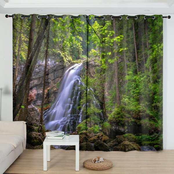 2 Panele Batural Beauty PółZaciemniająCe Drukowane ZasłOny Przelotki Topowe Na ZamóWienie Sypialnia Salon ŻAluzje Okienne Cortinas Rideaux 2X60Wx50H(Cm)&Grommet Top-image