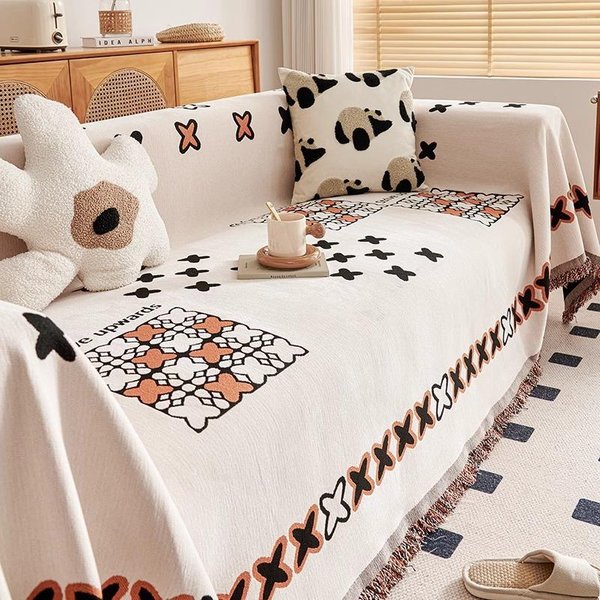 Toalla De Sofá De Chenilla Para Todas Las Estaciones, CojíN De Sofá, Manta De Cobertura Completa, Funda De Sofá De Alta Gama, Tela Protectora Para Sofá Contra ArañAzos De Gato 180*130Cm-image
