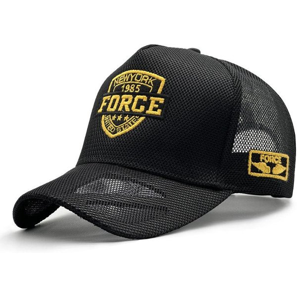 Talla Grande 60-65 Cm Gorra De BéIsbol De Verano Moda Malla Hueca Sombrero De ProteccióN Solar Ligero Bordado Letra Gorra Deportiva 61-65Cm Black-image