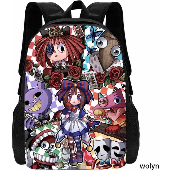 Niesamowity Plecak Szkolny Mochila Digital Circus, Plecak Dla Dzieci Z KreskóWek, DużA Pojemność Torby Szkolne Dla DziewcząT I ChłOpcóW Najlepszy Prezent 15Inches-image
