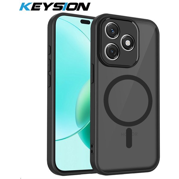 Keysion Magnetyczne Etui Na Telefon Dla Honor X5D X5C Plus Silikon+Pc Matowe PółPrzezroczyste Czarne Odporne Na WstrząSy Pokrowiec Dla Honor X5C X5D Plus For Honor X5D Plus-image