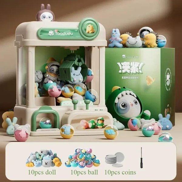 MáQuina De Garra Grande DIY Para MuñEcas NiñOs Operada Por Monedas Juego Arcade Mini Garra Captura Juguete MáQuinas GrúA MuñEca Musical NiñOs Regalos De Navidad Juguetes White-image