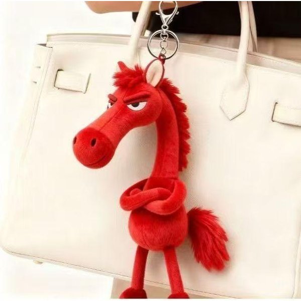 14CM Colgante Llavero Peluche AñO Del Caballo Mascota MuñEca Pony MuñEca DiseñO ÚNico Regalo Para NiñOs DecoracióN Del Hogar White-image