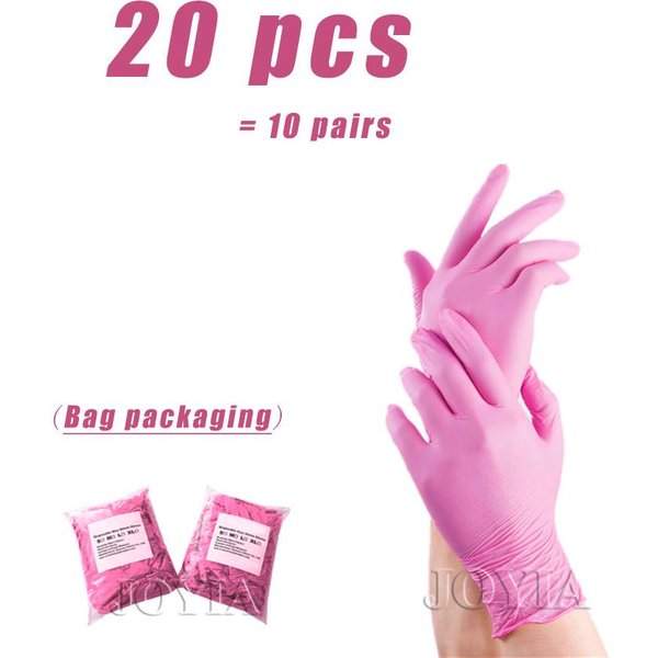 Guantes Desechables De Nitrilo Rosa 50 100 XS PequeñO Mujer NiñA NiñOs Limpieza DoméStica SalóN XS Guante Negro LáTex Sin Polvo S M L XS-image