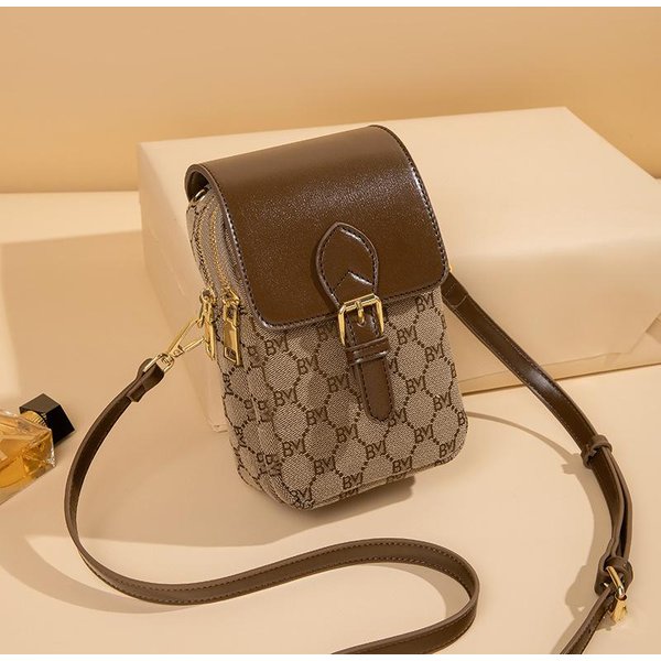 Bolso Premium Para Mujer Nuevo DiseñO Retro Trendy Y De Moda Mini Bolso Para TeléFono MóVil VersáTil Bolso Bandolera De Un Hombro-image