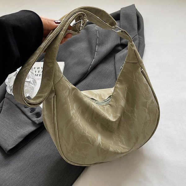 Bolso Bandolera Chica Japonesa Ins Coreana Bolso Cruzado De Moda Verano Para Mujer Bolso De Hombro ÚNico Bolso Dumpling Para Mujer Gray-image