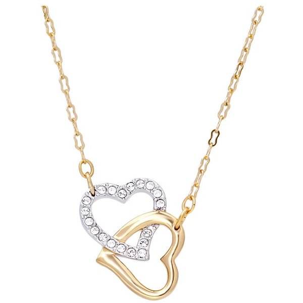 Swarovski Match Collar VersáTil Doble CorazóN Collar Para Mujer 1062708 Box+Shopping Bag (Random Color) White-image