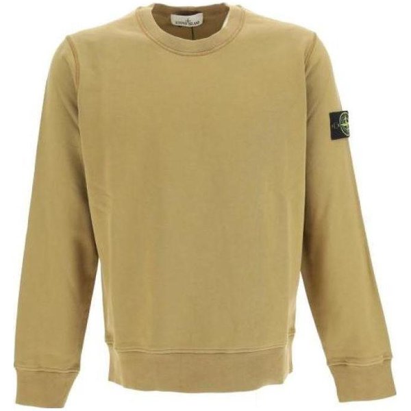 Stone Island Bluza Z Fleecu Barwiona W Procesie Garment Dyeing CiemnobeżOwa MęSkie GóRy BeżOwy 101563051-V0098 S Brown-image