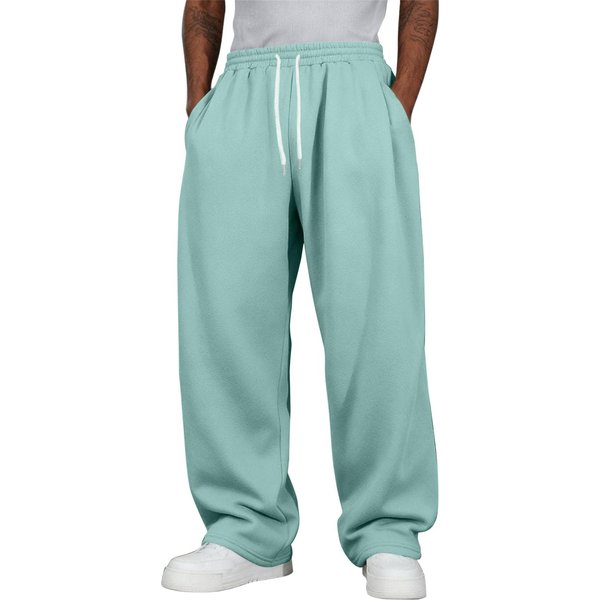 Pantalones De CháNdal Casuales Holgados Para Hombre, Cintura EláStica Con CordóN, Pantalones Deportivos S Gray-image