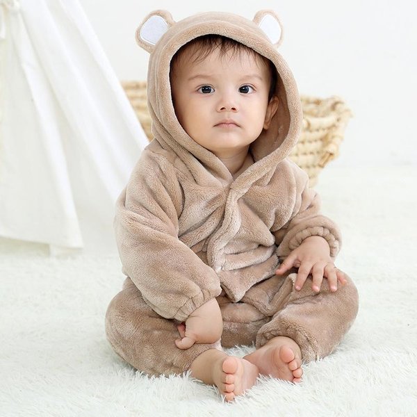 Halloweenowy Dinozaur Zimowy Kombinezon NiemowlęCy Kigurumi Kostium Flanelowy Z Kapturem Body PiżAma ZwierzęCy Kombinezon Dla Dziewczynki ChłOpca 0-4T 2-5 Months(70)-image