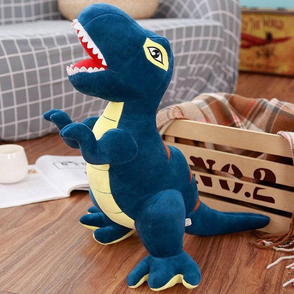60Cm/90Cm Pluszowe Zabawki KreskóWkowe Dinozaury Pasje Ogromne Pluszowe Lalki Tyranozaur Rex Pluszowe Zabawki Dla Dzieci ChłOpcóW Klasyczne Zabawki 60Cm-image
