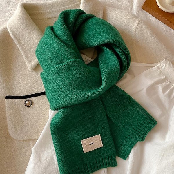 CiepłY MięKki Szalik Kaszmirowy Szal Damski Robiony Na Drutach Okrycia Luksusowy Gruby Koc Zimowy Bufanda Pashmina Damskie Stole PodróżNe One Size Blue-image