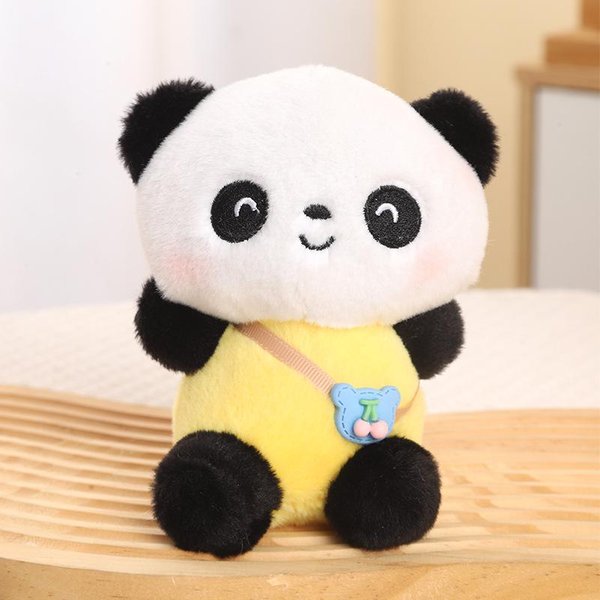 Uroczy DużY Panda MałY Wisiorek Skarb Narodowy Lalka Panda Pluszowa Zabawka Brelok Lalka NiedźWiedź Szmaciana Lalka 13Cm Black-image