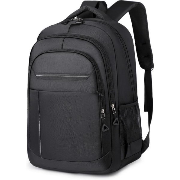 Mochila De Gran Capacidad Para Hombres Casual Simple Negocios Estudiantes Universitarios Viajes Bolsa Para Ordenador Viajes Mochila Escolar One Size Fits All Negro-image